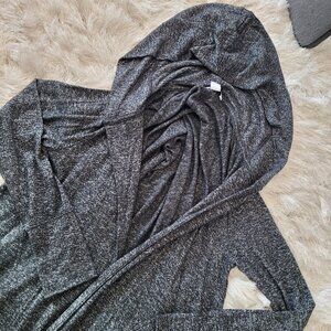 Athleta Long Open Cardigan Hoodie Sz S Gray